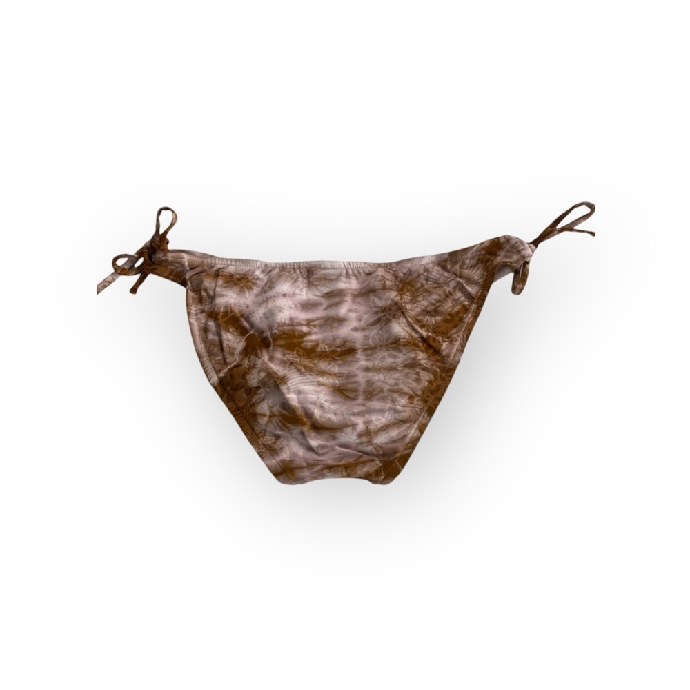 Vintage 90’s: Lucky Brand ❤︎ Side Tie Floral Tie Dye Bikini Bottoms ❤︎ Pink Tan - Picture 4 of 16
